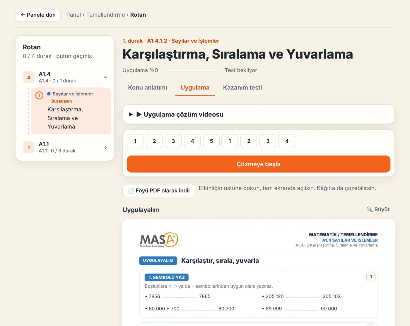 Temellendirme rotası ve föy ekranı
